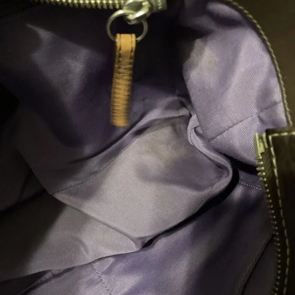 Coach Chelsea Brown Pebbled Leather Tote shoulder bag Flaw Read - Picture 13 of 15